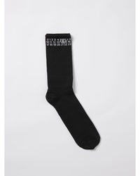 Mm6 Maison Margiela Numbered Cotton Crew Socks Kids Black