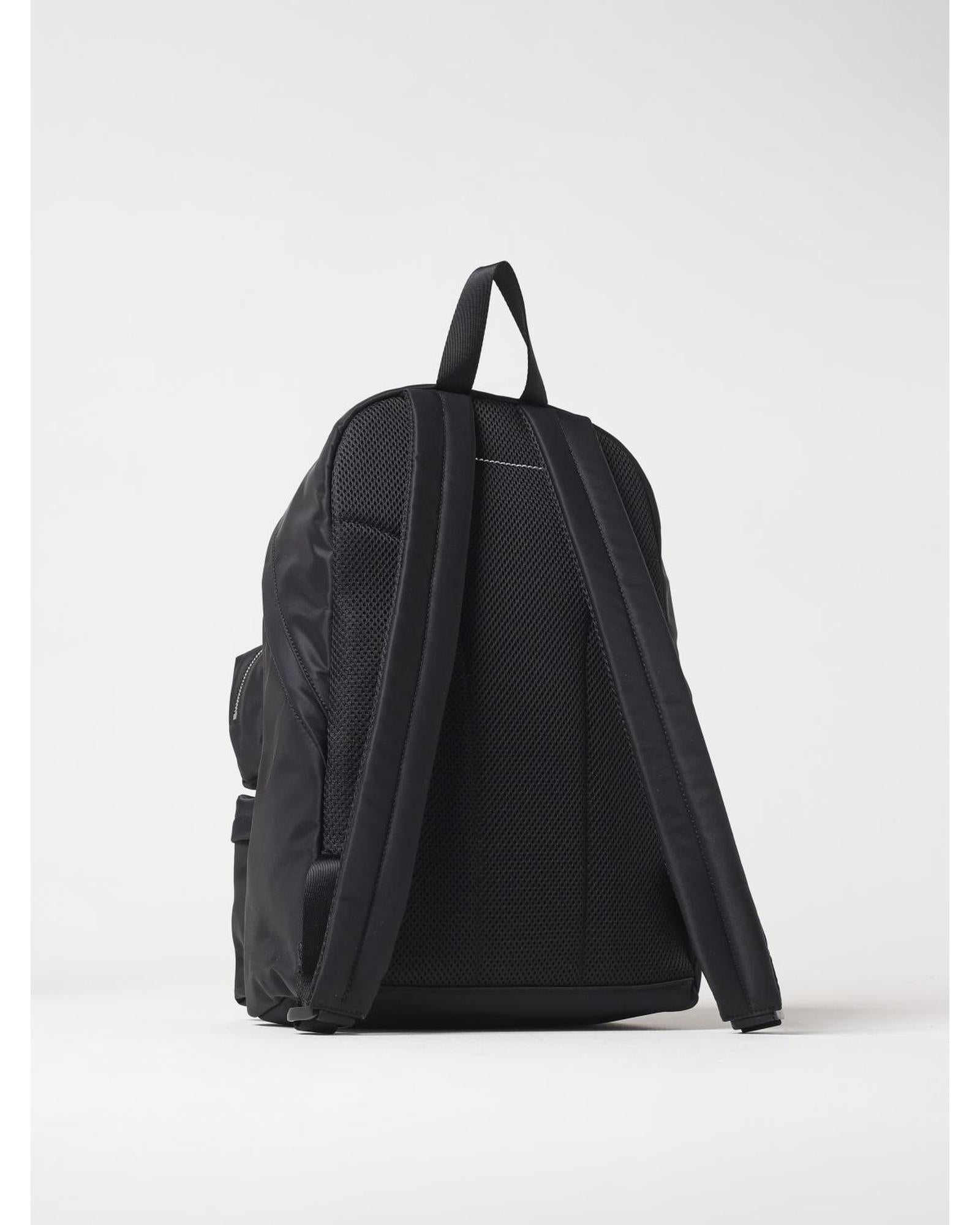 Mm6 Maison Margiela Nylon Backpack Multiple Compartments Kids Black Duffel Bags