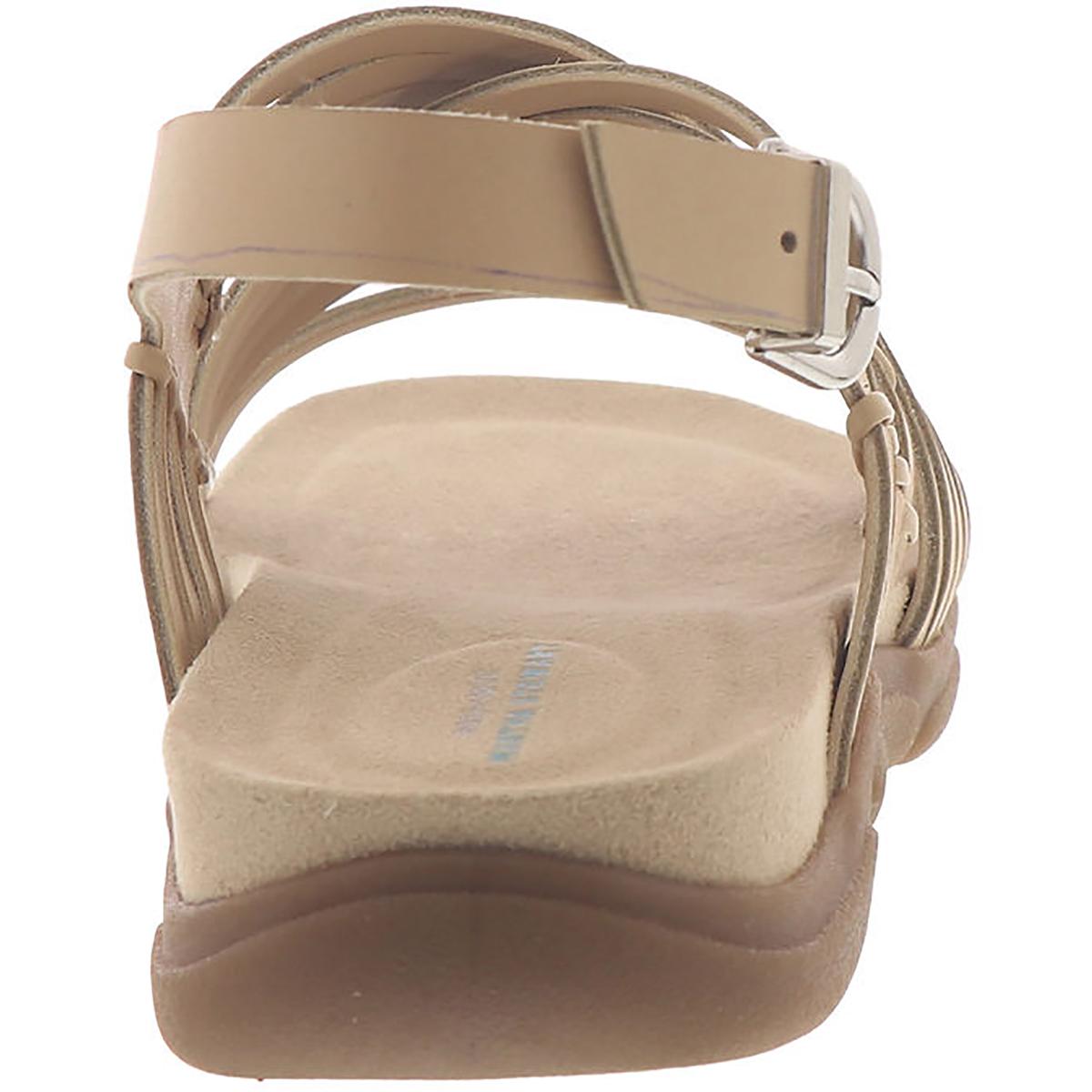 Marlis Womens Leather Padded Sole Slingback Sandals