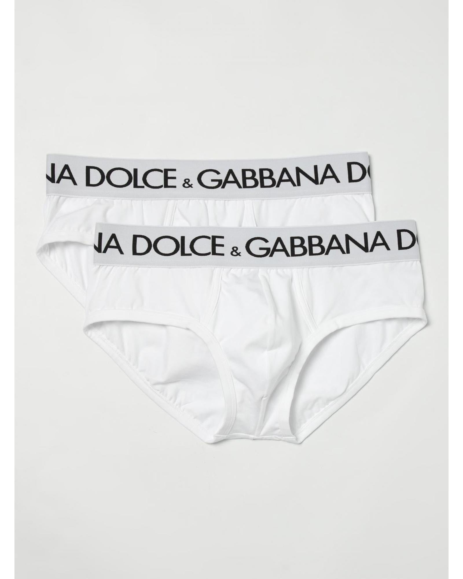 Dolce & Gabbana Logo Waistband Briefs Men White Underwear