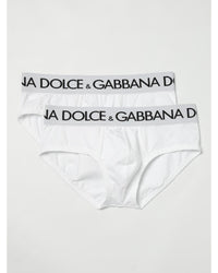 Dolce & Gabbana Logo Waistband Briefs Men White Underwear