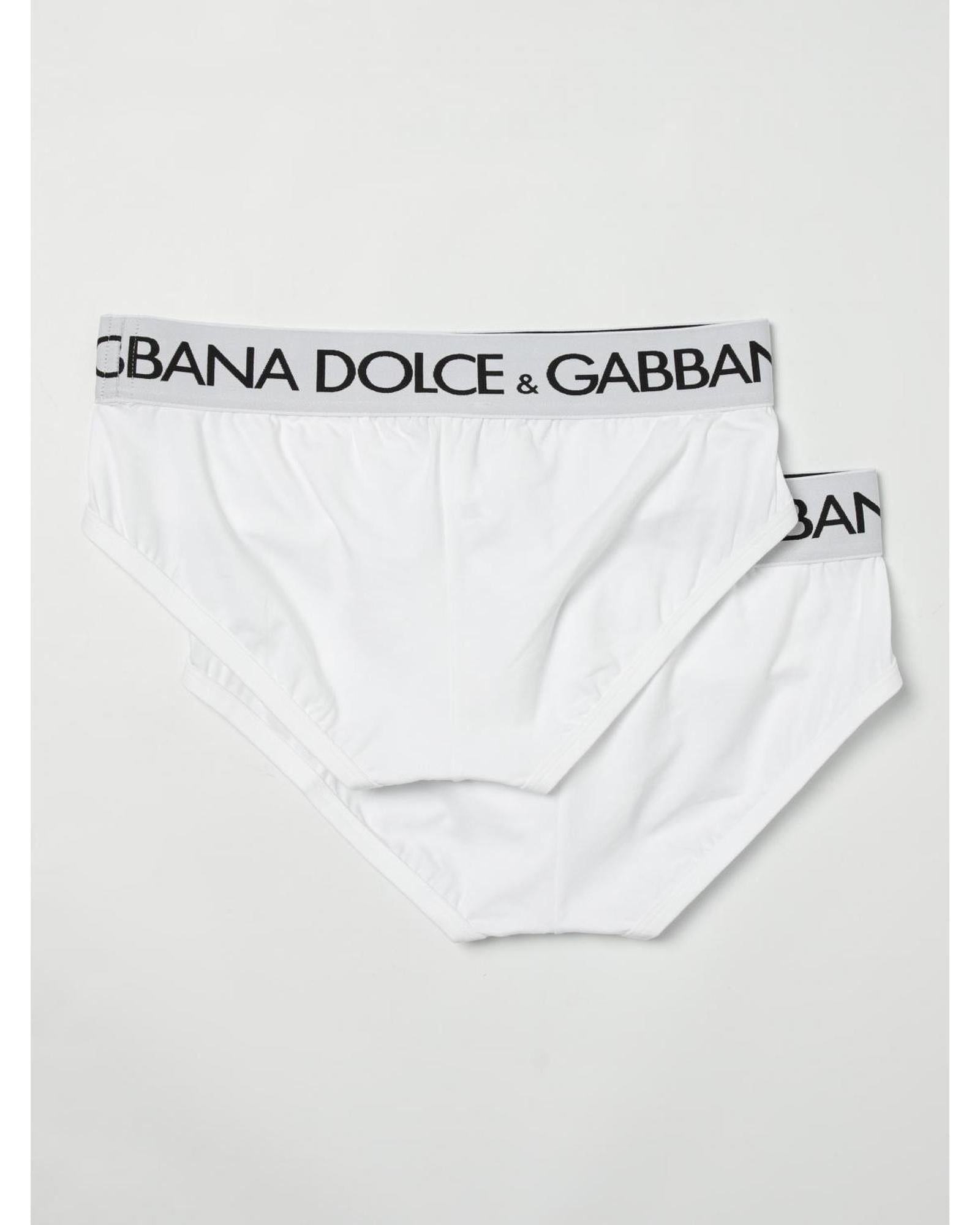 Dolce & Gabbana Logo Waistband Briefs Men White Underwear