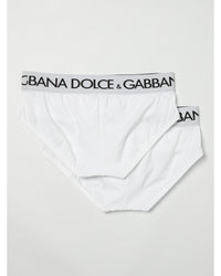 Dolce & Gabbana Logo Waistband Briefs Men White Underwear
