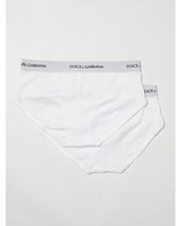 Dolce & Gabbana Ribbed Briefs Logo Waistband Men White Underwear