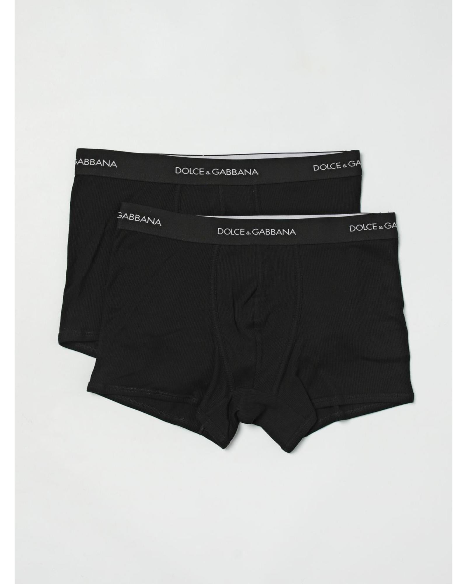 Dolce & Gabbana Logo Waistband Boxer Briefs Men Black Underwear