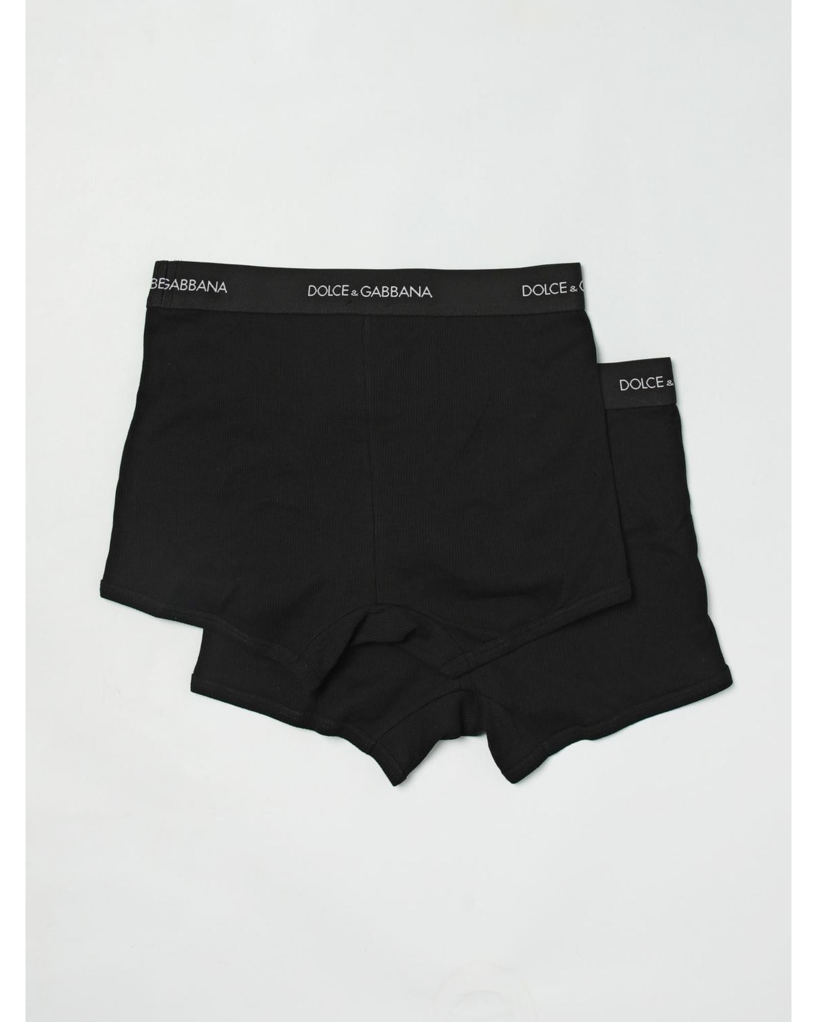 Dolce & Gabbana Logo Waistband Boxer Briefs Men Black Underwear