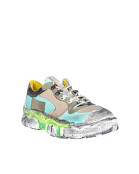 Maison Margiela Retro Fit Distressed Sneakers Men Green