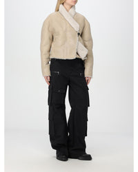 Isabel Marant Shearling Jacket Cropped Women White Coats