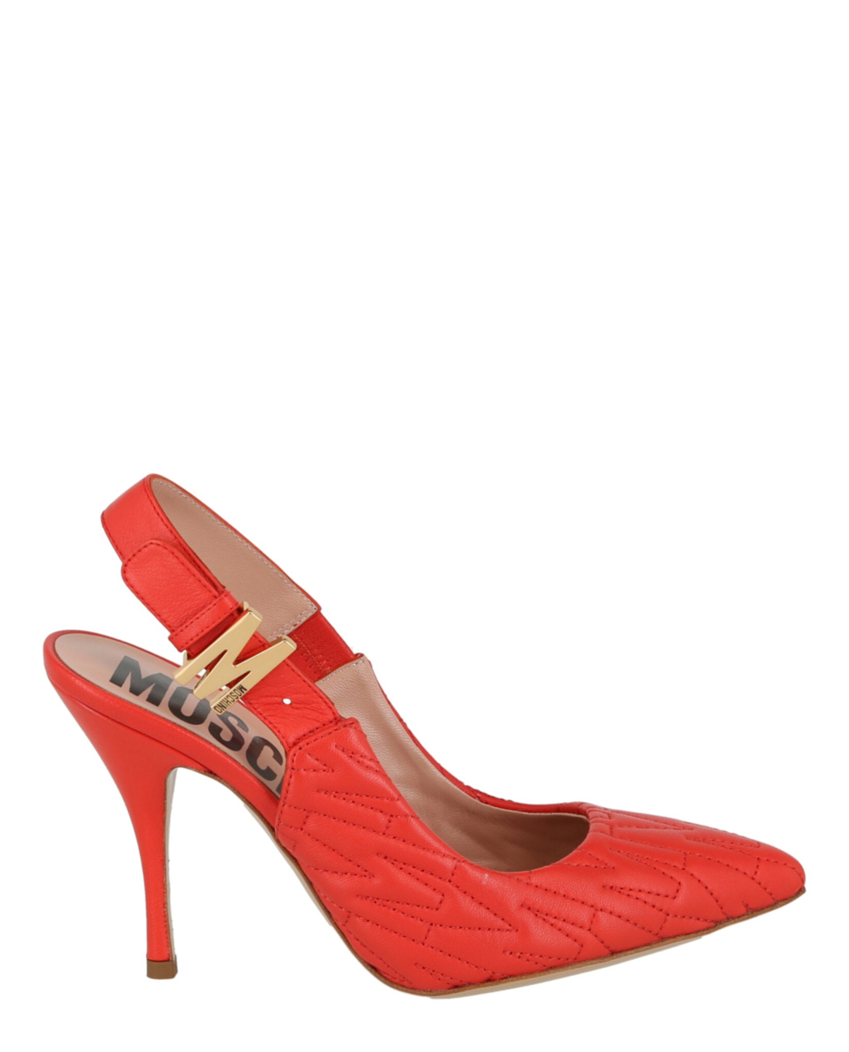 Moschino Womens M-Quilted Slingback Pumps