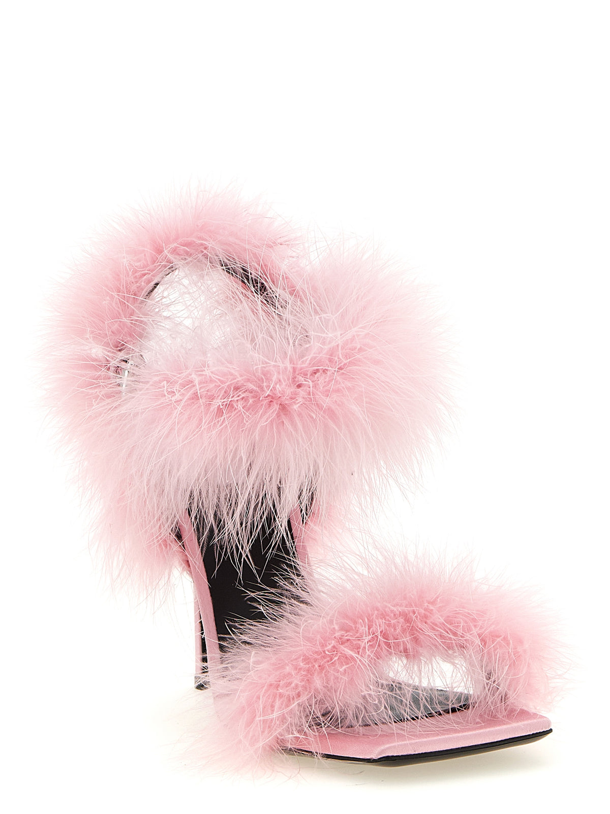 MOSCHINO Moschino Women Satin Sandals And Feathers
