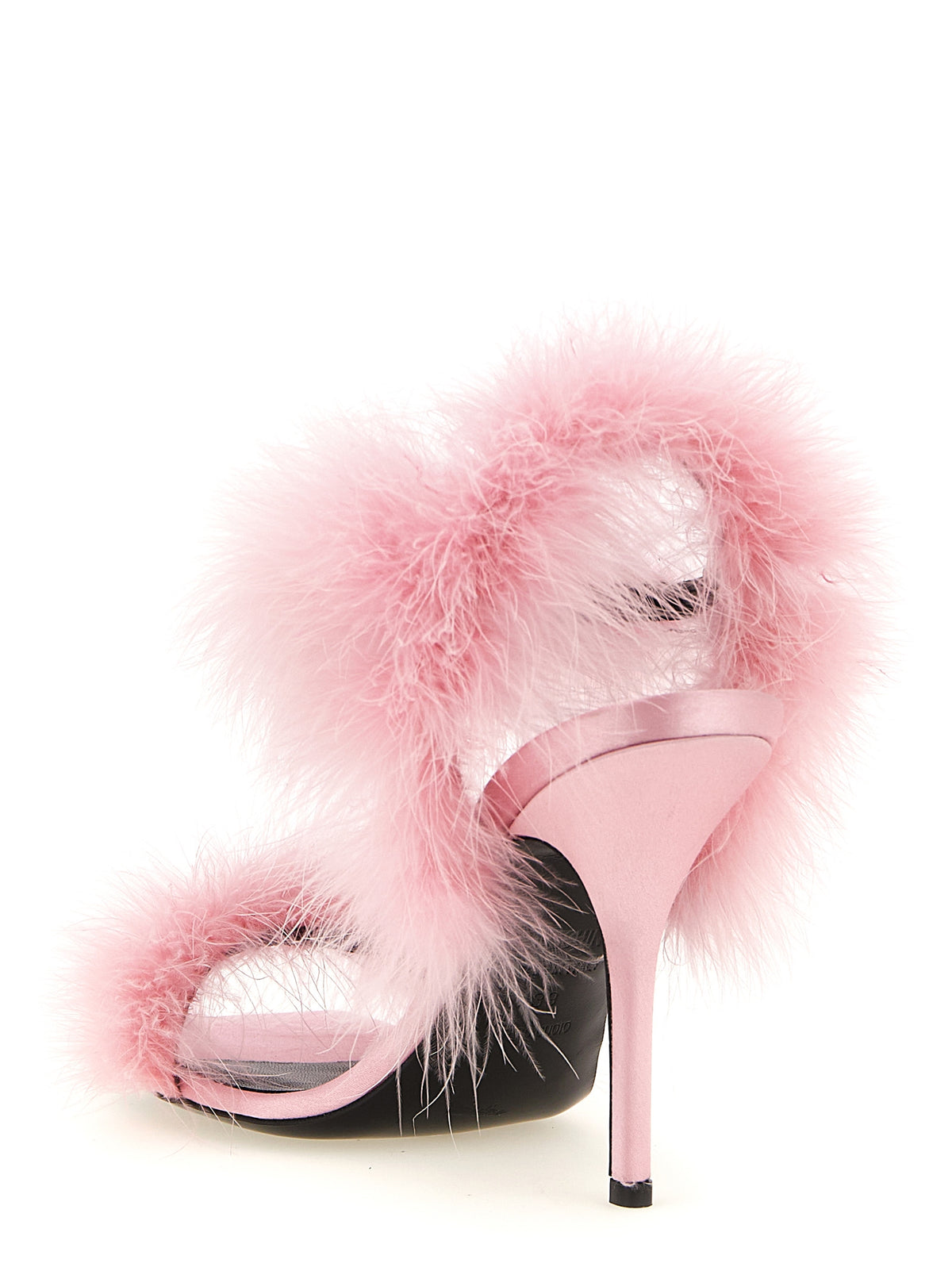MOSCHINO Moschino Women Satin Sandals And Feathers