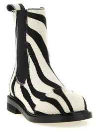 MOSCHINO Moschino Women Zebra Pony Ankle Boots