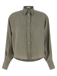 BRUNELLO CUCINELLI Brunello Cucinelli Women Sequin Collar Shirt