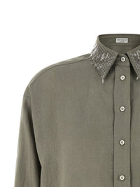 BRUNELLO CUCINELLI Brunello Cucinelli Women Sequin Collar Shirt