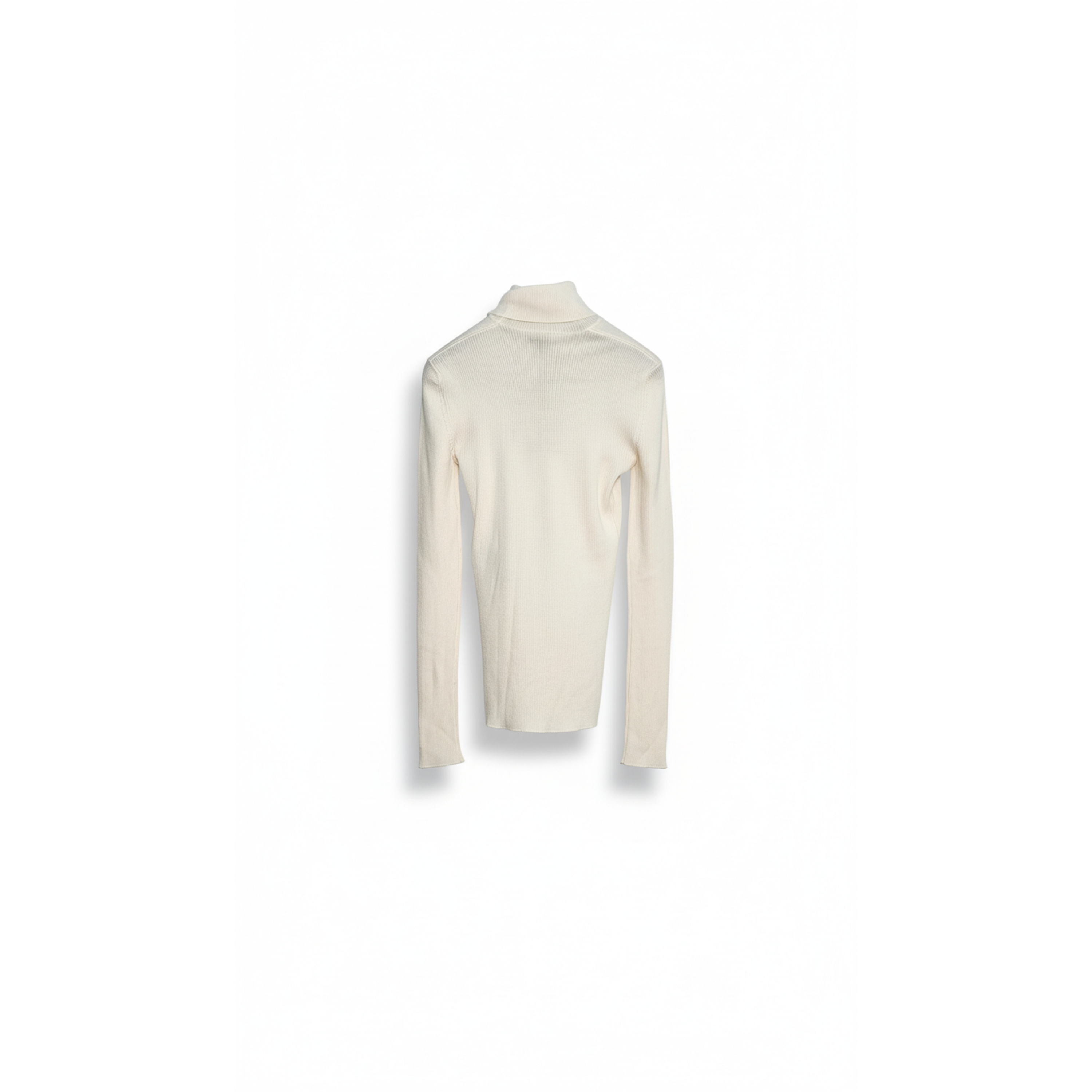 Tom Ford Ribbed Knit Turtleneck Sweater White