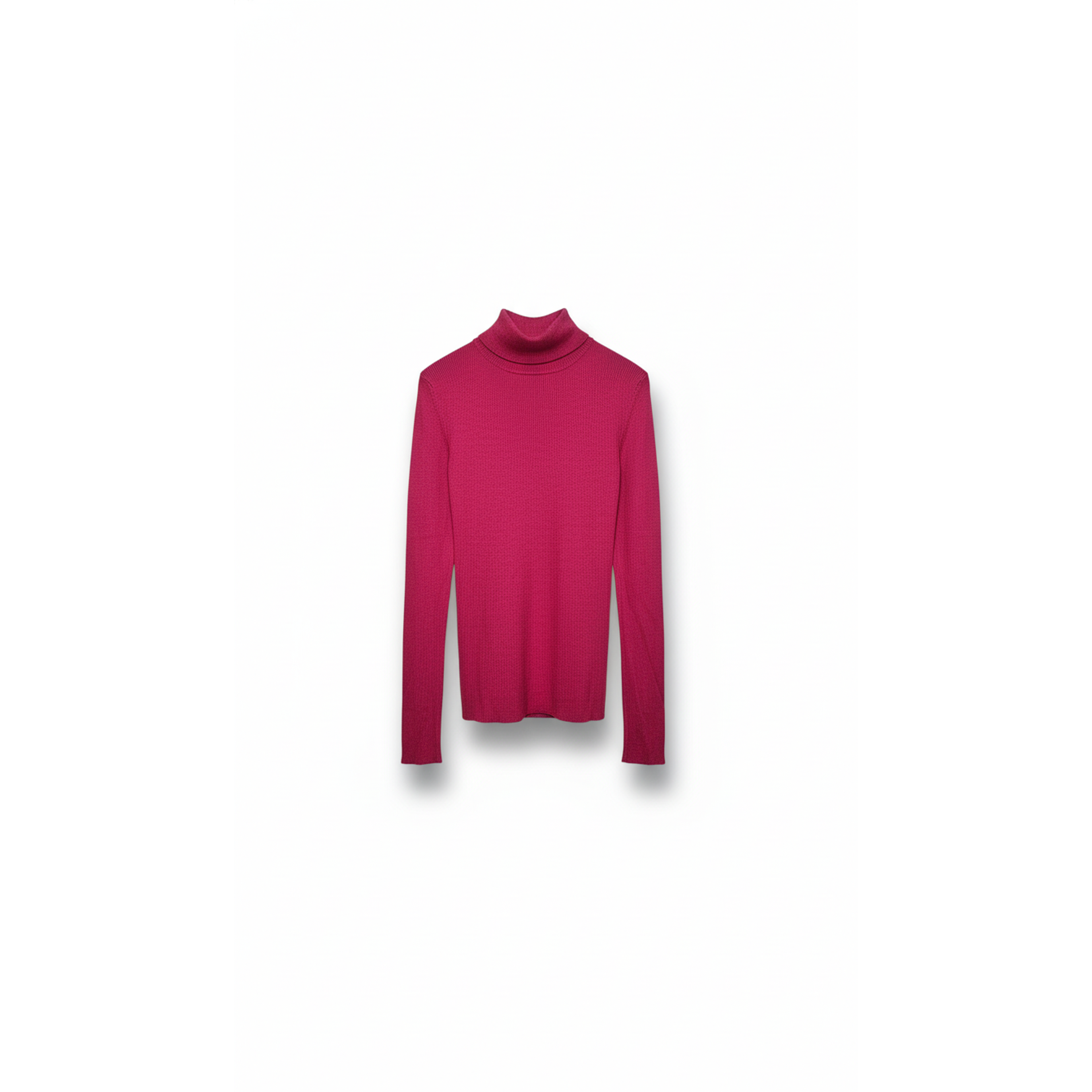 Tom Ford Raspberry Ribbed Cashmere-Silk Turtleneck Sweater