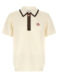 CASABLANCA Casablanca Men 'Waffle Stitch' Knit Polo Shirt