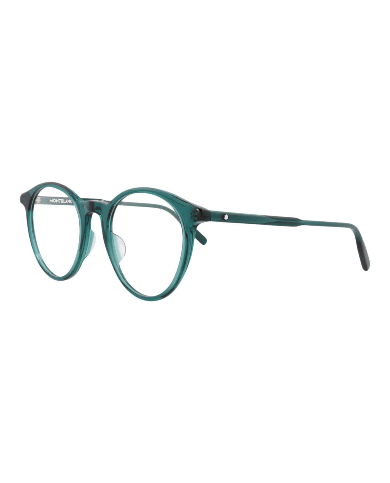 Montblanc Mens Round/Oval Green Green Transparent Fashion Designer Eyewear
