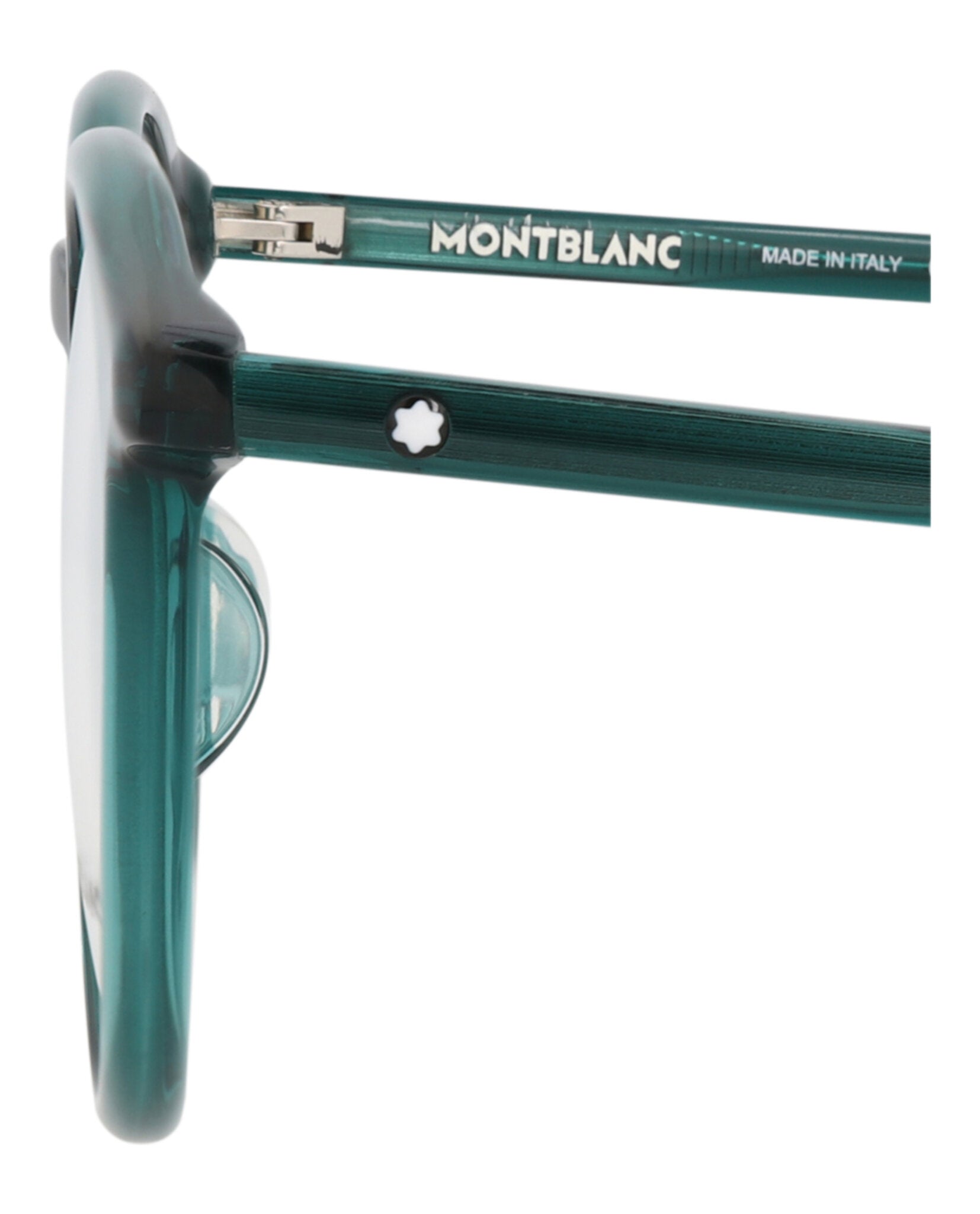 Montblanc Mens Round/Oval Green Green Transparent Fashion Designer Eyewear