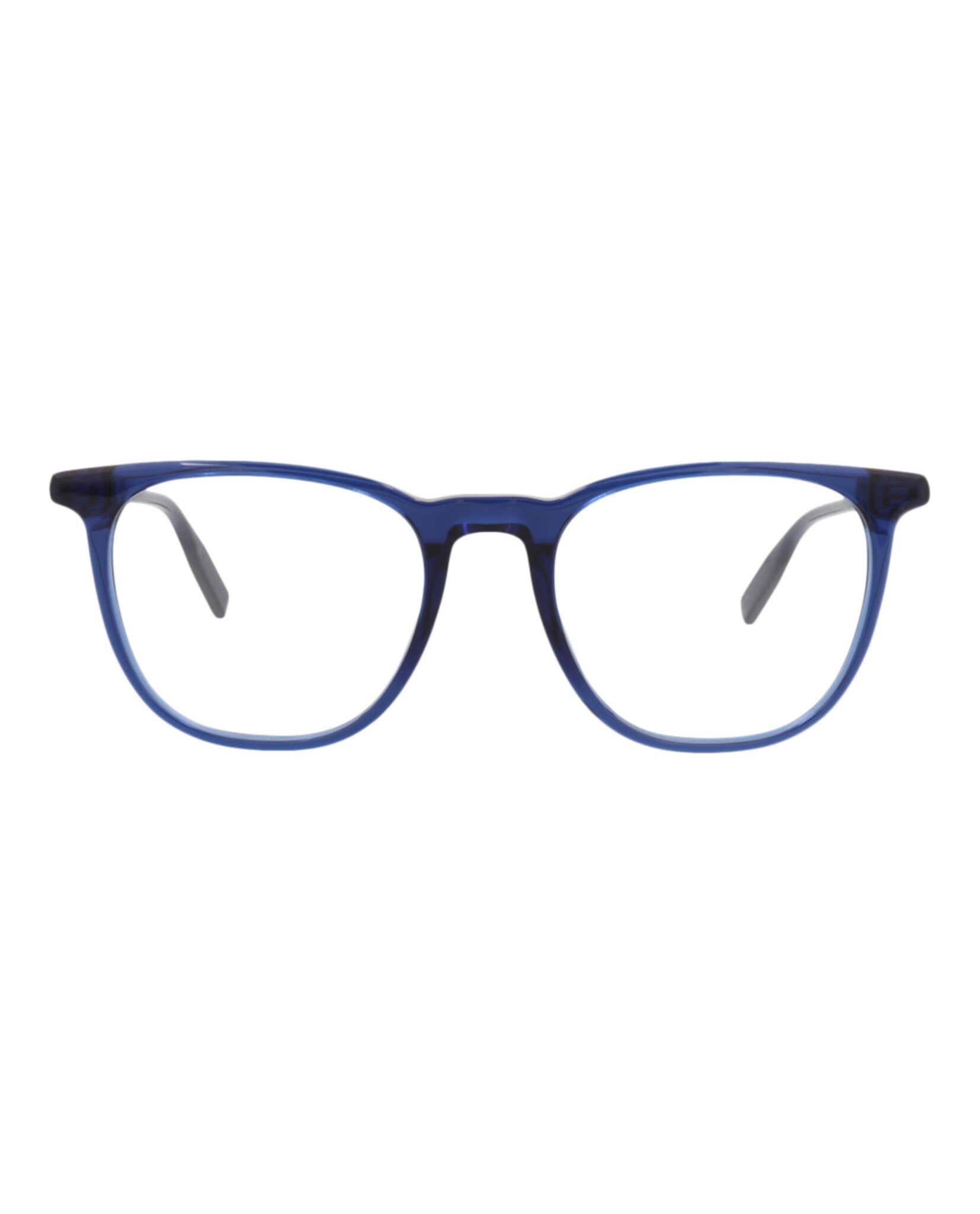 Montblanc Mens Square/Rectangle Blue Blue Transparent Fashion Designer Eyewear