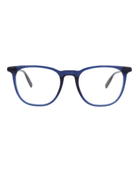 Montblanc Mens Square/Rectangle Blue Blue Transparent Fashion Designer Eyewear