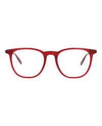 Montblanc Mens Square/Rectangle Burgundy Burgundy Transparent Fashion Designer Eyewear