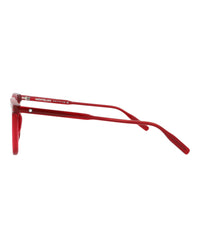 Montblanc Mens Square/Rectangle Burgundy Burgundy Transparent Fashion Designer Eyewear