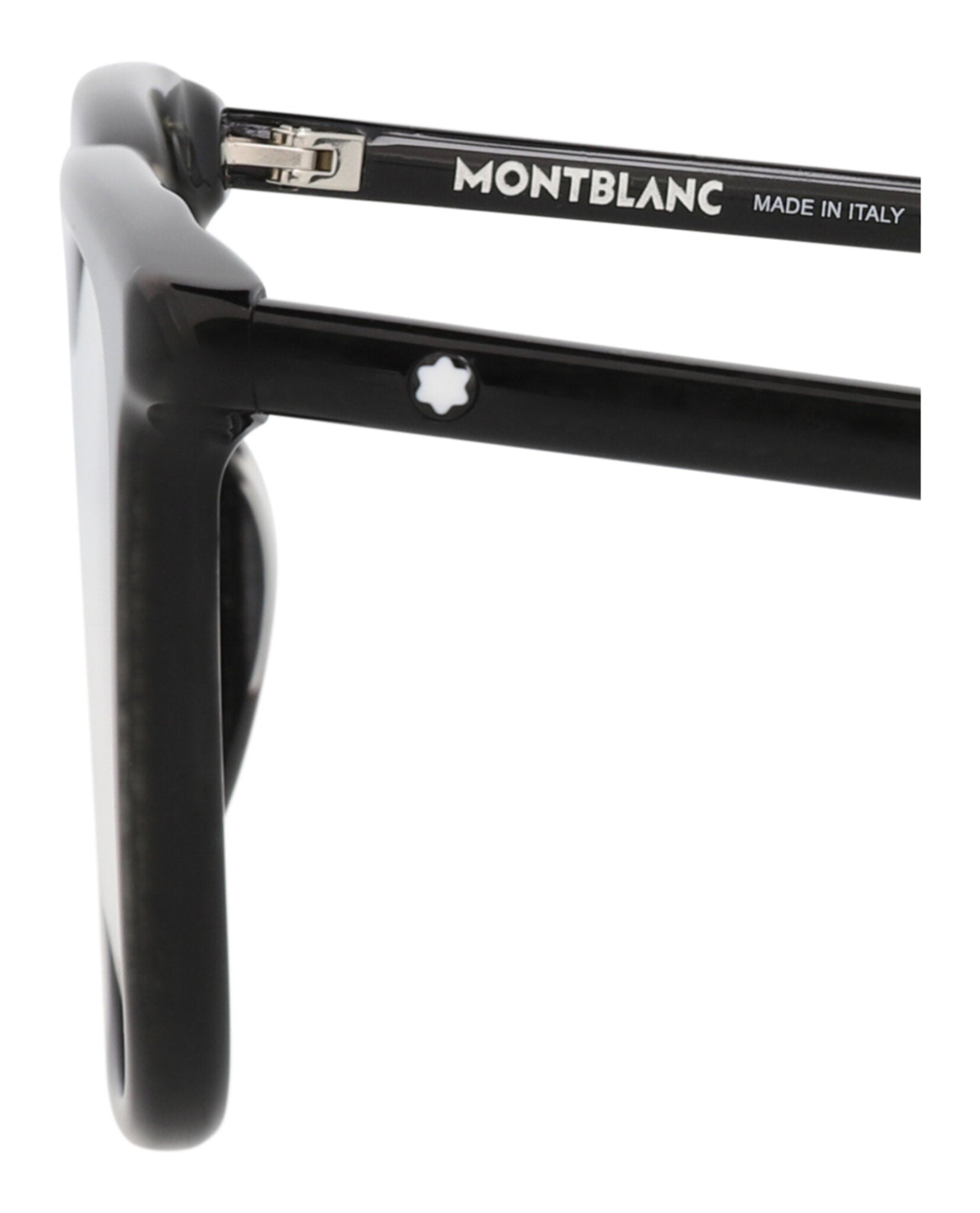 Montblanc Montblanc Mens Square/Rectangle Black Black Transparent Fashion Designer Eyewear