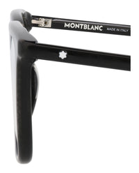 Montblanc Montblanc Mens Square/Rectangle Black Black Transparent Fashion Designer Eyewear