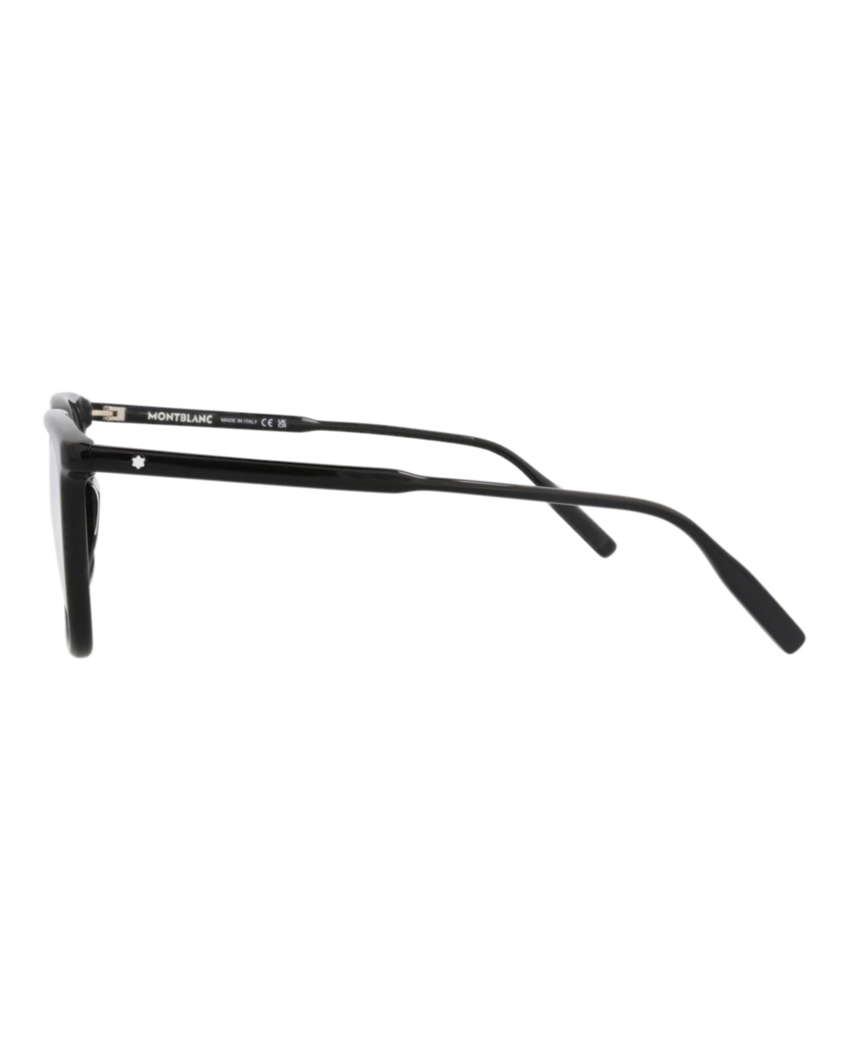 Montblanc Montblanc Mens Square/Rectangle Black Black Transparent Fashion Designer Eyewear