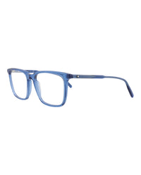 Montblanc Mens Square/Rectangle Blue Blue Transparent Fashion Designer Eyewear