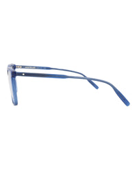 Montblanc Mens Square/Rectangle Blue Blue Transparent Fashion Designer Eyewear