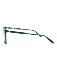 Montblanc Mens Square/Rectangle Green Green Transparent Fashion Designer Eyewear