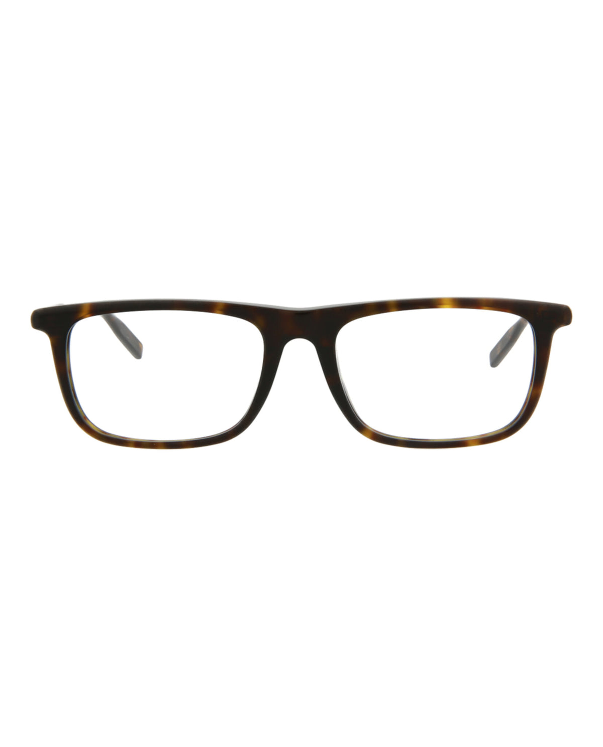 Montblanc Mens Square/Rectangle Shiny Dark Havana Fashion Designer Eyewear