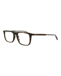 Montblanc Mens Square/Rectangle Shiny Dark Havana Fashion Designer Eyewear