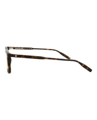 Montblanc Mens Square/Rectangle Shiny Dark Havana Fashion Designer Eyewear