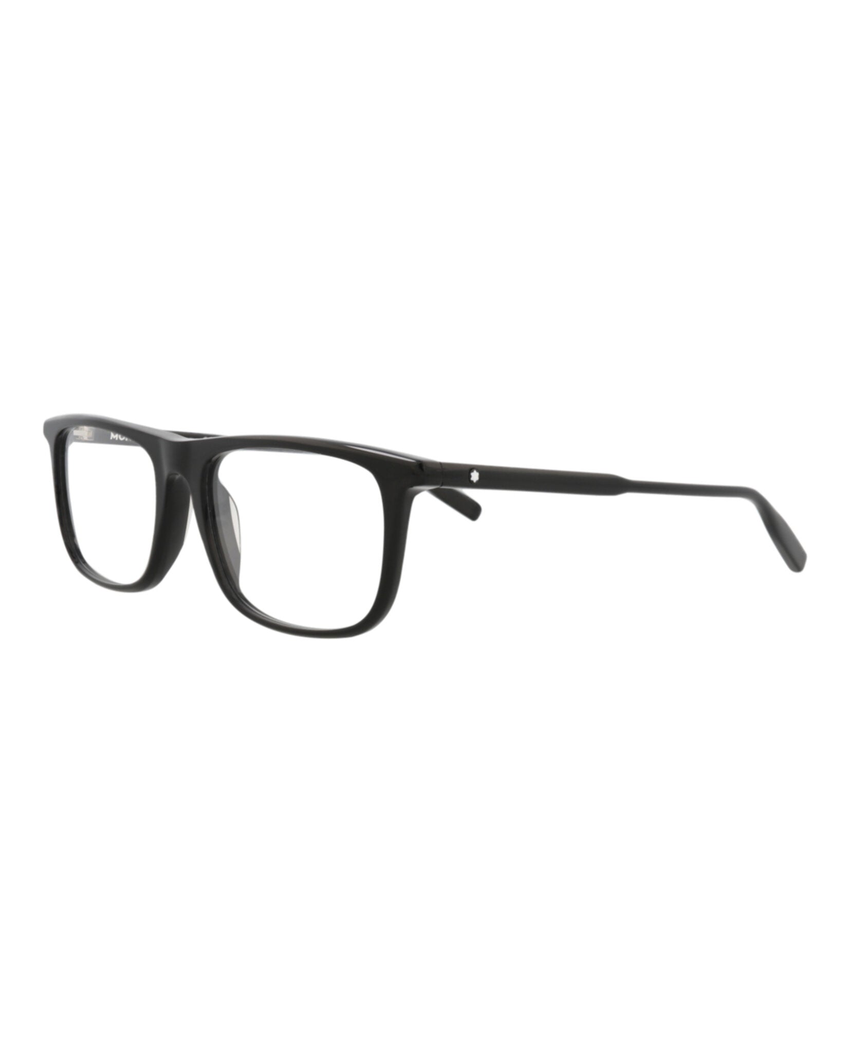 Montblanc Montblanc Mens Square/Rectangle Black Black Transparent Fashion Designer Eyewear
