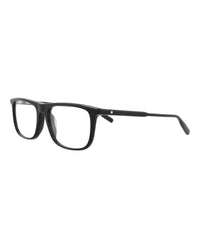Montblanc Montblanc Mens Square/Rectangle Black Black Transparent Fashion Designer Eyewear