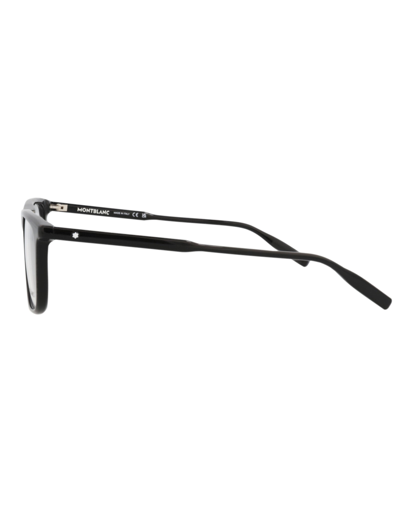 Montblanc Montblanc Mens Square/Rectangle Black Black Transparent Fashion Designer Eyewear