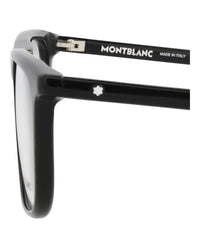 Montblanc Montblanc Mens Square/Rectangle Black Black Transparent Fashion Designer Eyewear