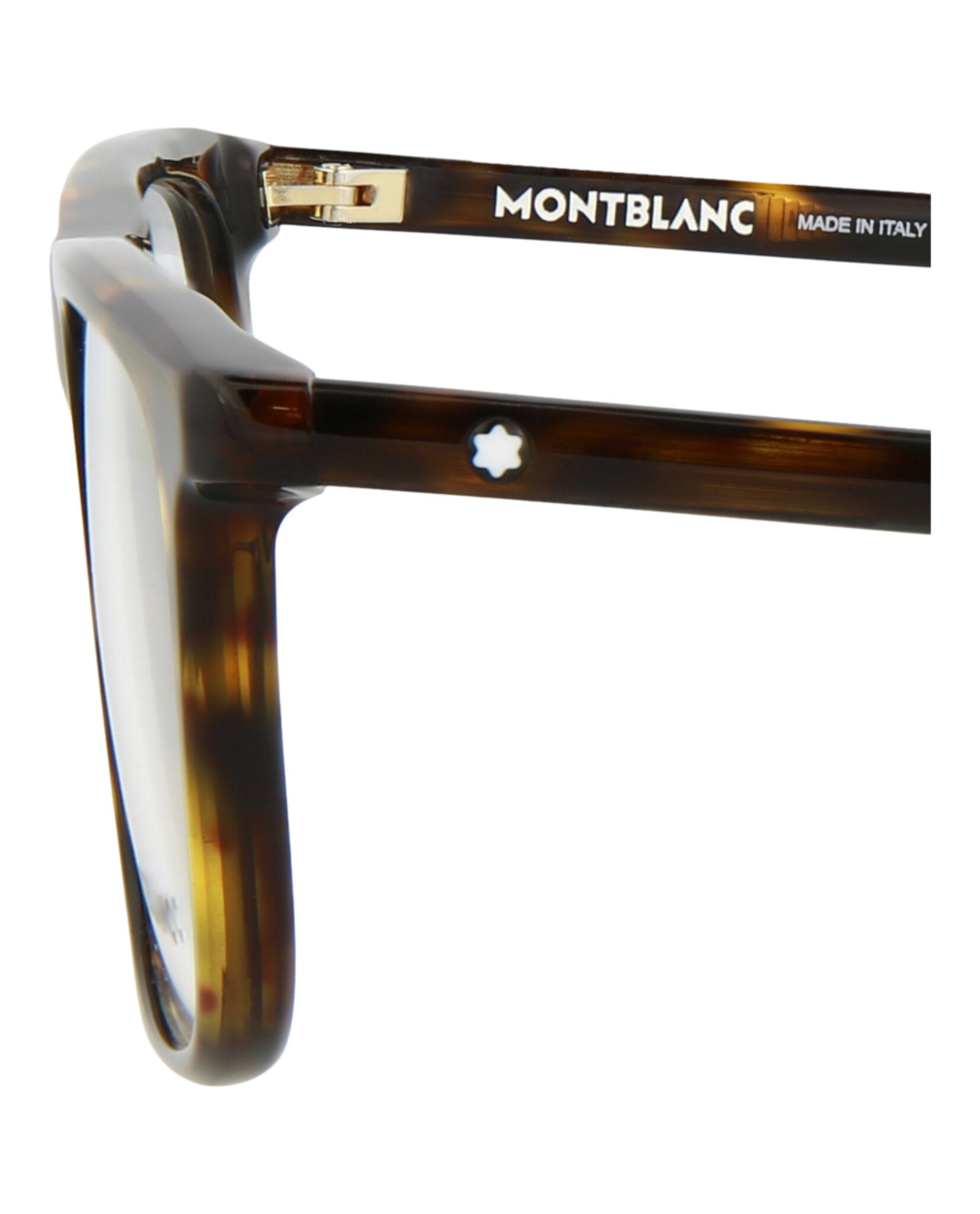 Montblanc Mens Square/Rectangle Havana Havana Transparent Fashion Designer Eyewear