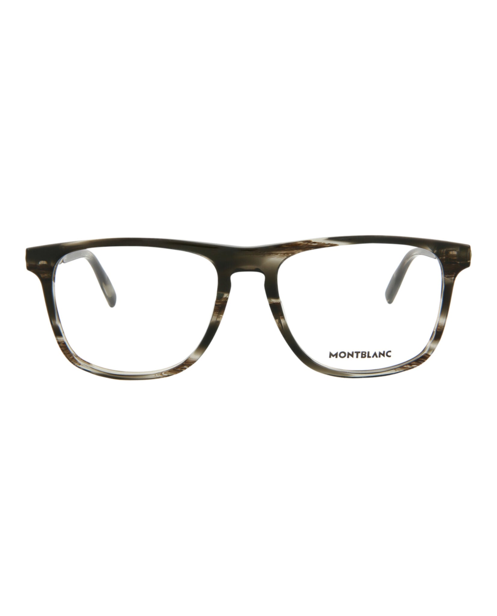 Montblanc Mens Square/Rectangle Grey Grey Transparent Fashion Designer Eyewear