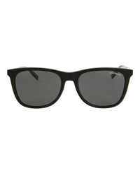 Montblanc Montblanc Mens Square/Rectangle Black Silver Grey Fashion Designer Eyewear