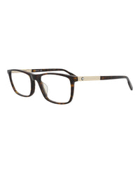 Montblanc Mens Square/Rectangle Havana Gold Transparent Fashion Designer Eyewear