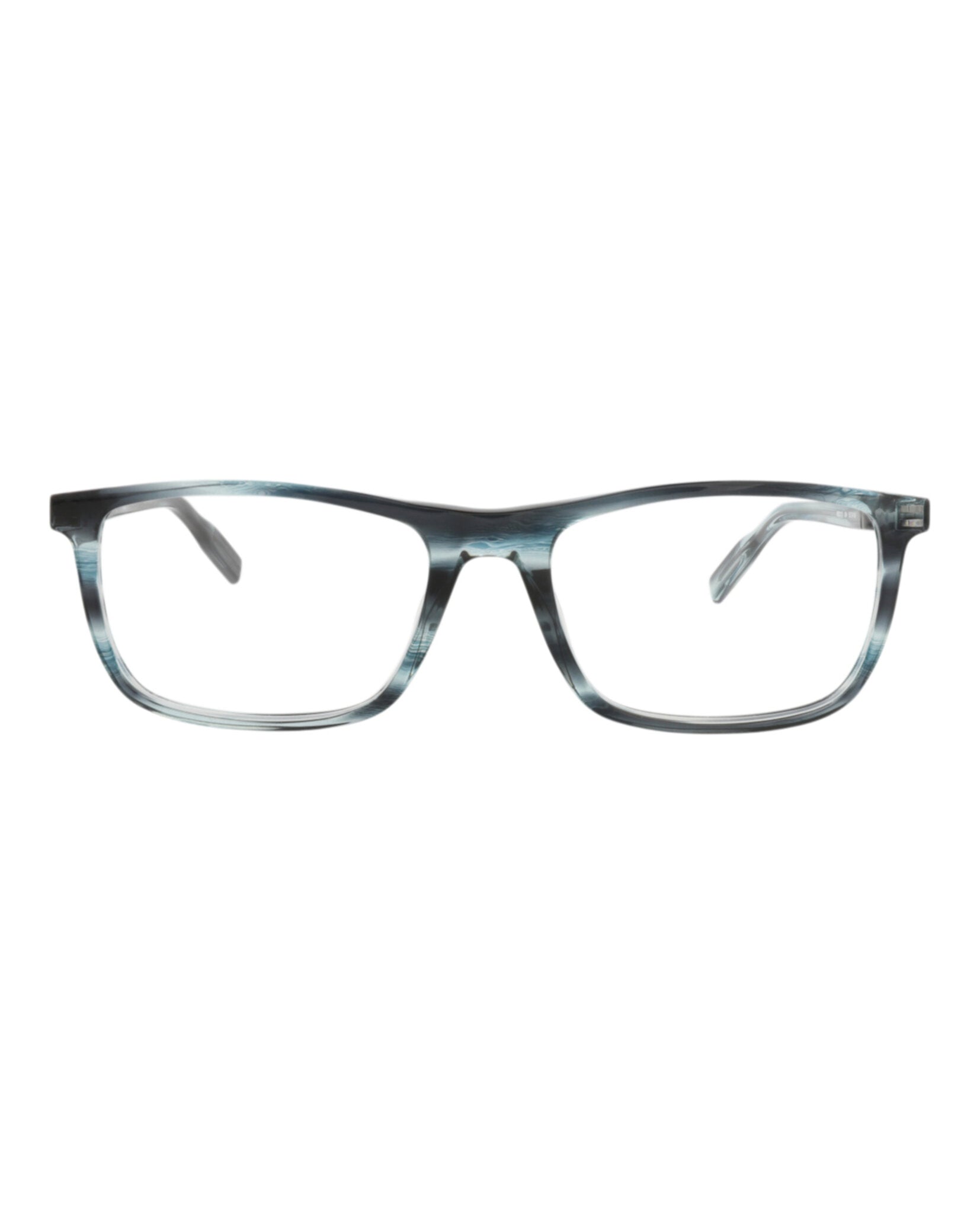 Montblanc Mens Square/Rectangle Blue Ruthenium Transparent Fashion Designer Eyewear