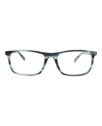 Montblanc Mens Square/Rectangle Blue Ruthenium Transparent Fashion Designer Eyewear