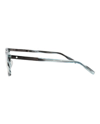 Montblanc Mens Square/Rectangle Blue Ruthenium Transparent Fashion Designer Eyewear