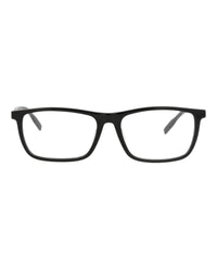 Montblanc Mens Square/Rectangle Black Silver Transparent Fashion Designer Eyewear