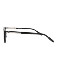 Montblanc Mens Square/Rectangle Black Silver Transparent Fashion Designer Eyewear