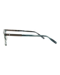 Montblanc Mens Square/Rectangle Blue Ruthenium Transparent Fashion Designer Eyewear